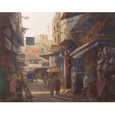 Zulfiqar Ali Zulfi, 24 x 30 Inch, Oil on Canvas, Cityscape Painting-AC-ZUZ-109